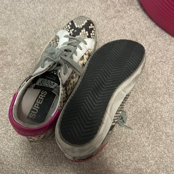 Golden Goose Superstar Sneaker in Natural Snake Print & Ice Star - Picture 5 of 8